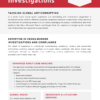 Global Investigations Info Sheet