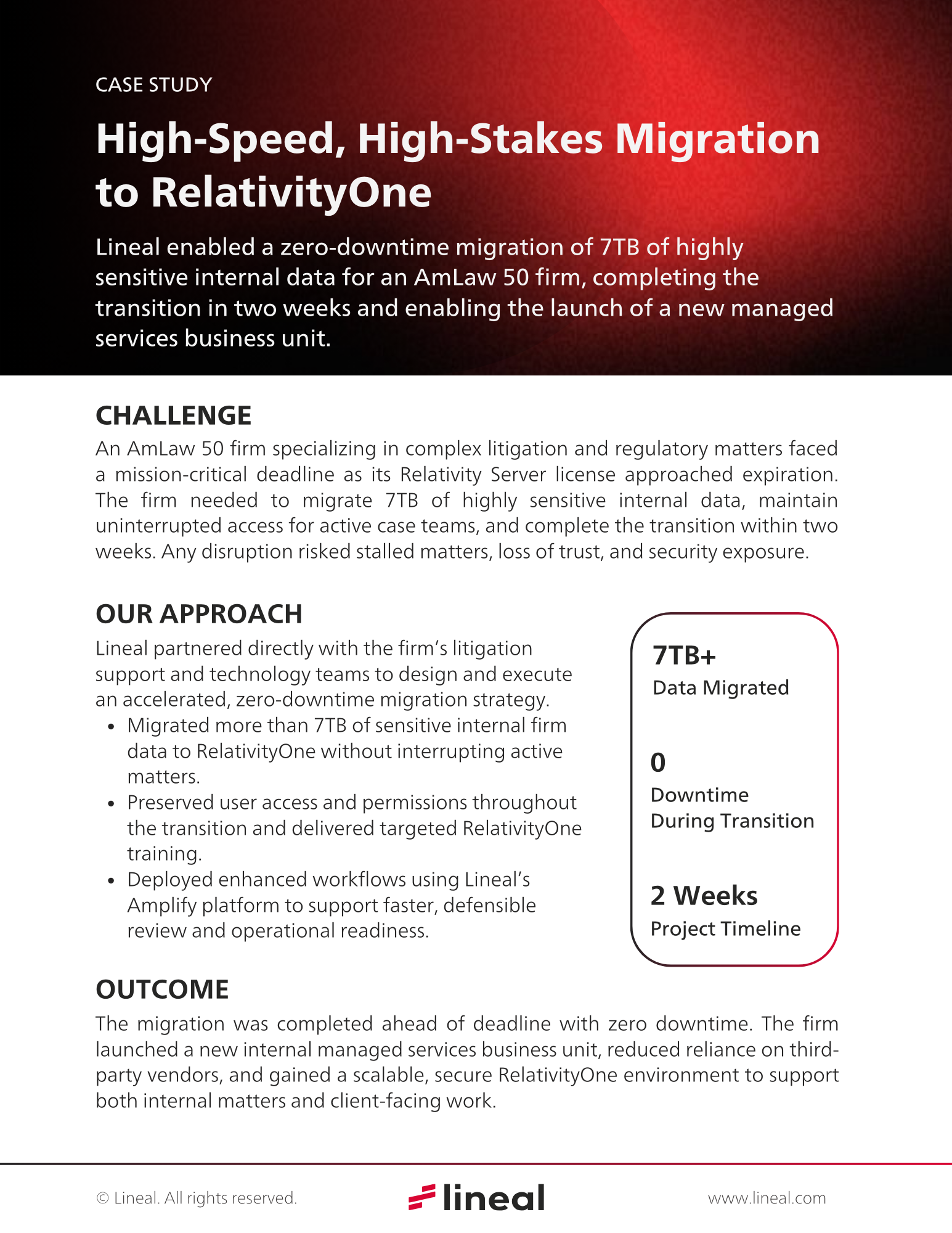 High-Speed, High-Stakes Migration to RelativityOne